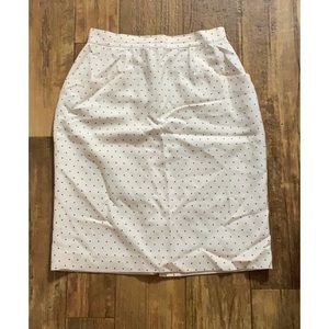 Vintage Alfred Sung Sport Polka Dot Pencil Skirt